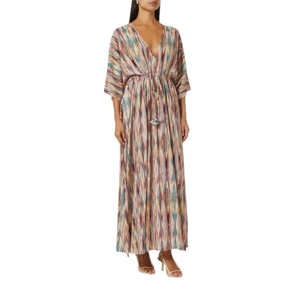 Misa Los Angeles Women's Rena Kaftan Dress Oversized M/L Jewel Colors Cover-up - Picture 7 of 9
